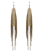 Blu Bijoux Bar and Fringe Earrings