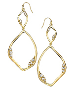 Blu Bijoux Gold Irregular Double Cut-Out Drop Earrings