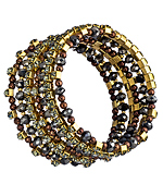 Blu Bijoux Bronze Spiral Beaded Princess Bracelet