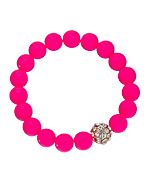 Blu Bijoux Gold Neon Crystal Beaded Bracelet