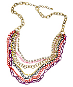 Blu Bijoux Multi-Chain Rainbow Medley Necklace