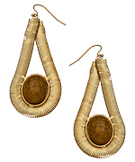 Blu Bijoux Caramel and Gold Teardrop Earrings