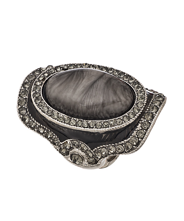 Blu Bijoux Marble and Crystal Cocktail Ring