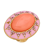 Blu Bijoux Coral Sunburst Cocktail Ring