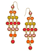 Blu Bijoux Sunshine and Gold Chandelier Earrings