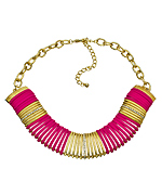 Blu Bijoux Gold, Bead and Crystal Necklace