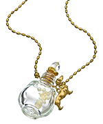 Blu Bijoux Glass Bottle and Dachshund Pendant