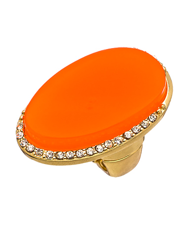Blu Bijoux Tangerine Giant Stone Ring