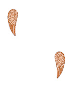 Blu Bijoux Rose Gold Angel Wing Earrings