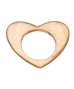 Blu Bijoux Gold Open Heart Ring
