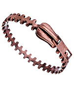 Blu Bijoux Rose Gold Zipper Bracelet
