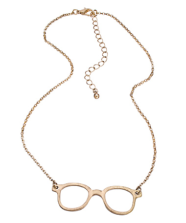 Blu Bijoux Gold Eye Glass Necklace