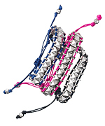 Blu Bijoux Silver Studded Macrame Bracelet