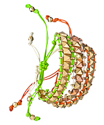 Blu Bijoux Gold Studded Macrame Bracelets