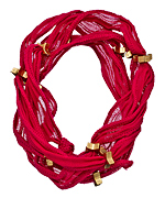 Blu Bijoux Magenta Star Studded Wrap Bracelet