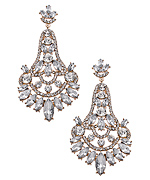 Blu Bijoux Gold and Crystal Chandelier Earrings