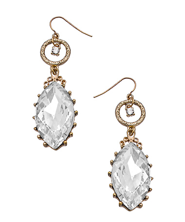 Blu Bijoux Gold and Marquise Crystal Drop Earrings