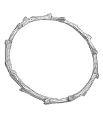 Blu Bijoux Silver Twig Bangle Bracelet