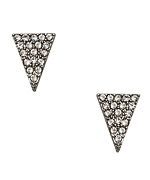 Blu Bijoux Crystal Triangle Stud Earrings