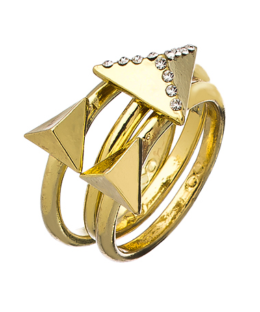 Blu Bijoux Set of Three Triangle Stacking Rings