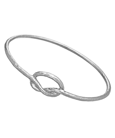 Blu Bijoux Silver Love Knot Bangle
