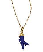 Blu Bijoux Navy Faux Coral Pendant Necklace