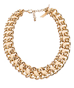 Blu Bijoux Ivory Faux Suede Chain Necklace
