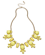 Blu Bijoux Gold and Yellow Bubble Necklace