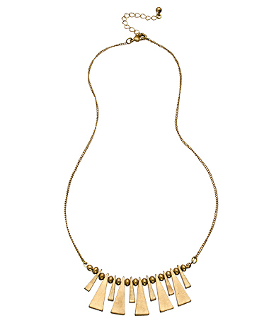 Blu Bijoux Gold Triangles Necklace