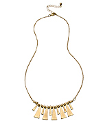 Blu Bijoux Gold Triangles Necklace