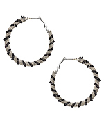 Blu Bijoux Black and Silver Twist Earrings