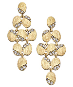 Blu Bijoux Gold Crystal Chandelier Earrings
