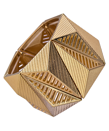 Blu Bijoux Gold Triangle Cuff Bracelet