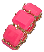 Blu Bijoux Pink Wide Stretch Bracelet