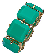 Blu Bijoux Teal Wide Stretch Bracelet