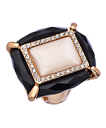 Blu Bijoux Tuxedo Cocktail Ring