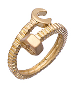 Blu Bijoux Gold Screw & Wrench Ring