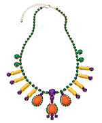 Blu Bijoux Primary Multi Color Bib Necklace