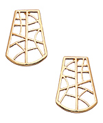 Blu Bijoux Lacy Gold Shield Earrings
