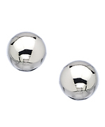 Blu Bijoux Polished Silver Sphere Earrings