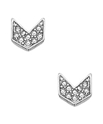 Blu Bijoux Silver Arrowhead Stud Earrings