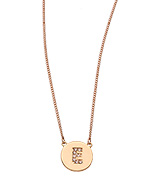 Blu Bijoux Rose Gold Vermeil Initial Pendant Necklace