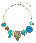 Blu Bijoux Blue Fantasy Garden Necklace