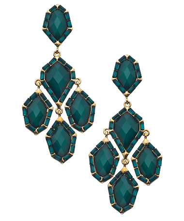 Blu Bijoux Emerald Chandelier Earrings