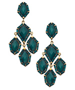 Blu Bijoux Emerald Chandelier Earrings