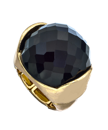 Blu Bijoux Onyx Power Ring