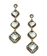 Blu Bijoux Faceted Triple Drop Earrings