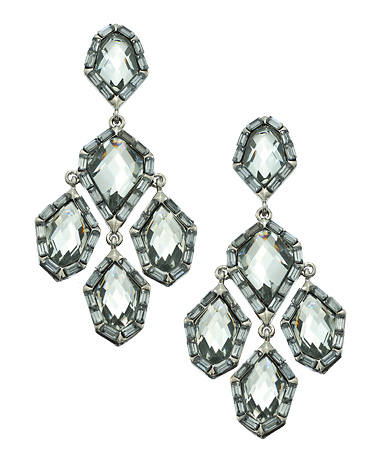 Blu Bijoux Crystal Wrapped Chandelier Earrings