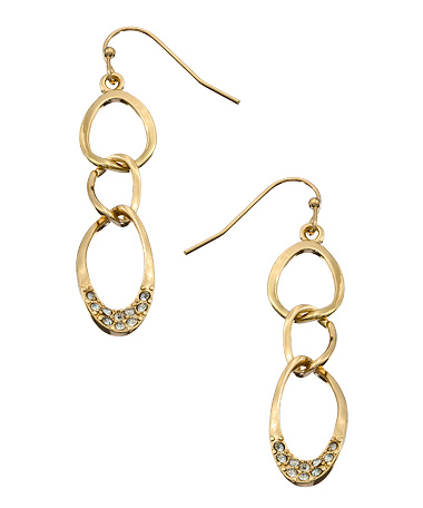 Blu Bijoux Triple Link Earrings