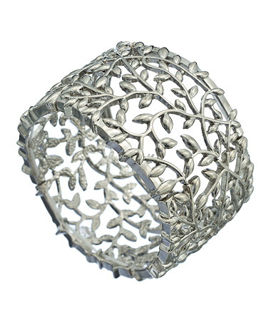 Blu Bijoux Leaf Cut-Out Stretch Bangle